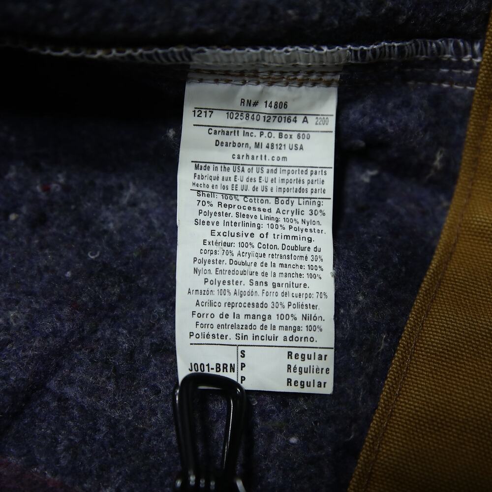 Vintage Carhartt J001 BRN Faded Brown Detroit Jacket Size Small - Picture 16 of 16